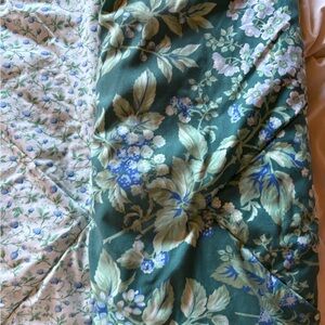 Laura Ashley Green and Blue Floral Comforter Bramble